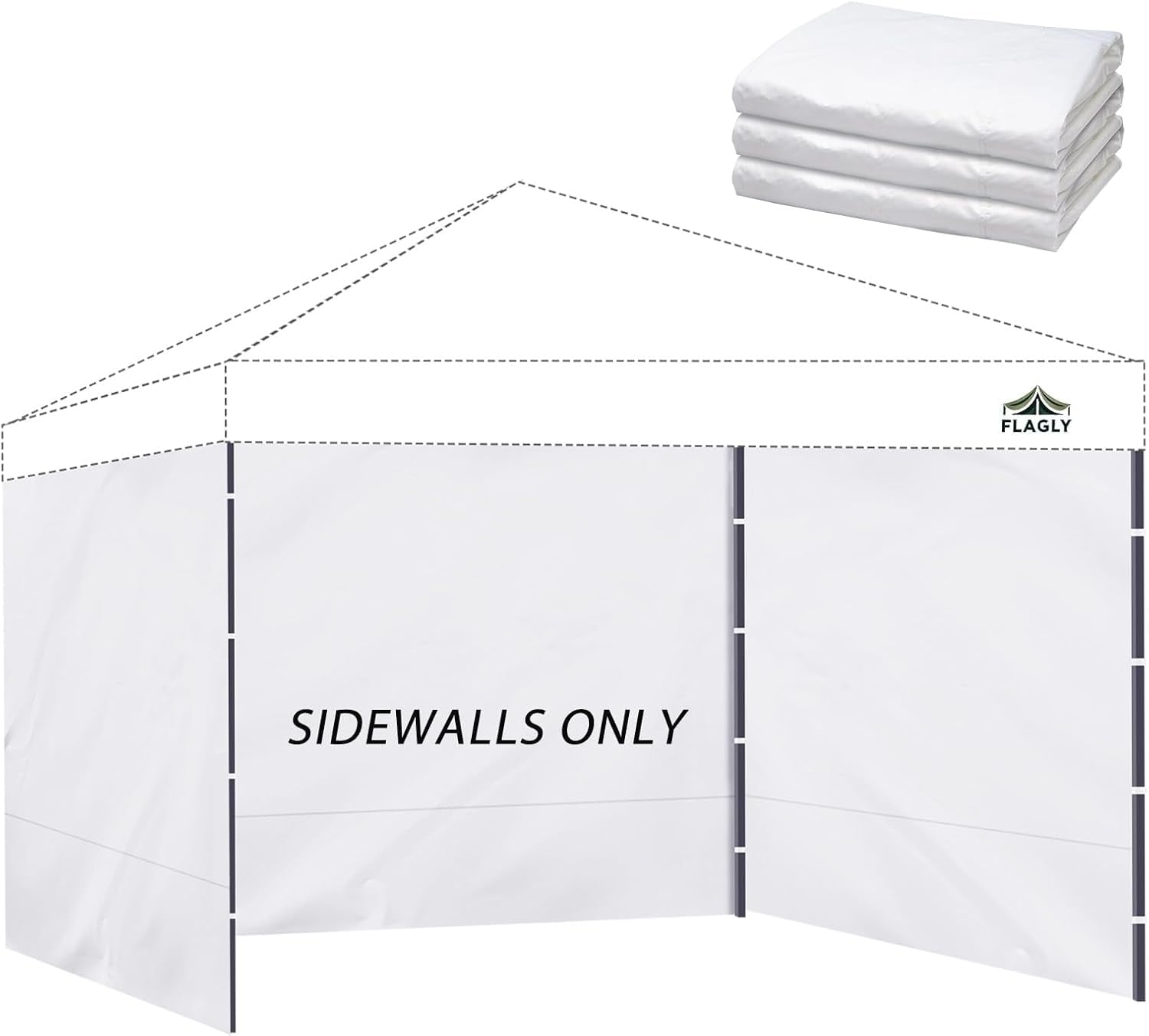 Instant Canopy Sidewalls for 10x10 Pop Up Canopy Tent, 300D Waterproof ...