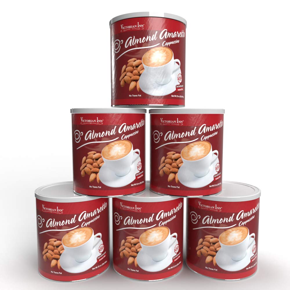 Instant Cappuccino Almond Amaretto Flavor Creamy & Delightful Coffee Mix Great Hot, Cold
