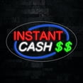 thumbnail image 1 of Instant Cash LED Neon Sign 28"L x 16"H #34592, 1 of 3