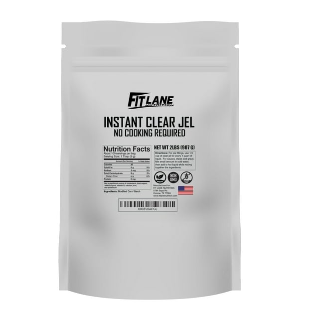 Instant Clear Jel for Canning 2 lbs: No Cooking Required - Liquid Thickener for Sauces and Gravies - New By Fit Lane Nutrition