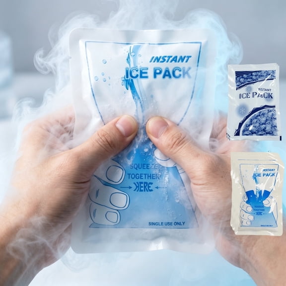 Instant Cold Pack,Squeeze Activated Disposable Ice Compress,Refrigeration Free First Aid Pack For Sports Injury Fever Reduction And Emergency Pain Relief