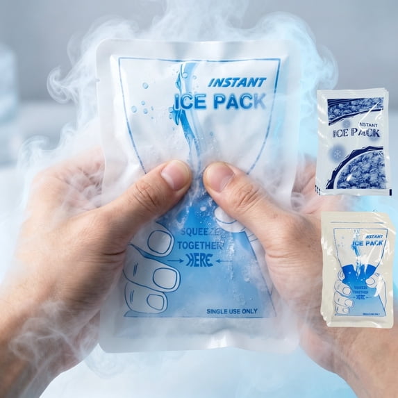 Instant Cold Pack,Squeeze Activated Disposable Ice Compress,Refrigeration Free First Aid Pack For Sports Injury Fever Reduction And Emergency Pain Relief