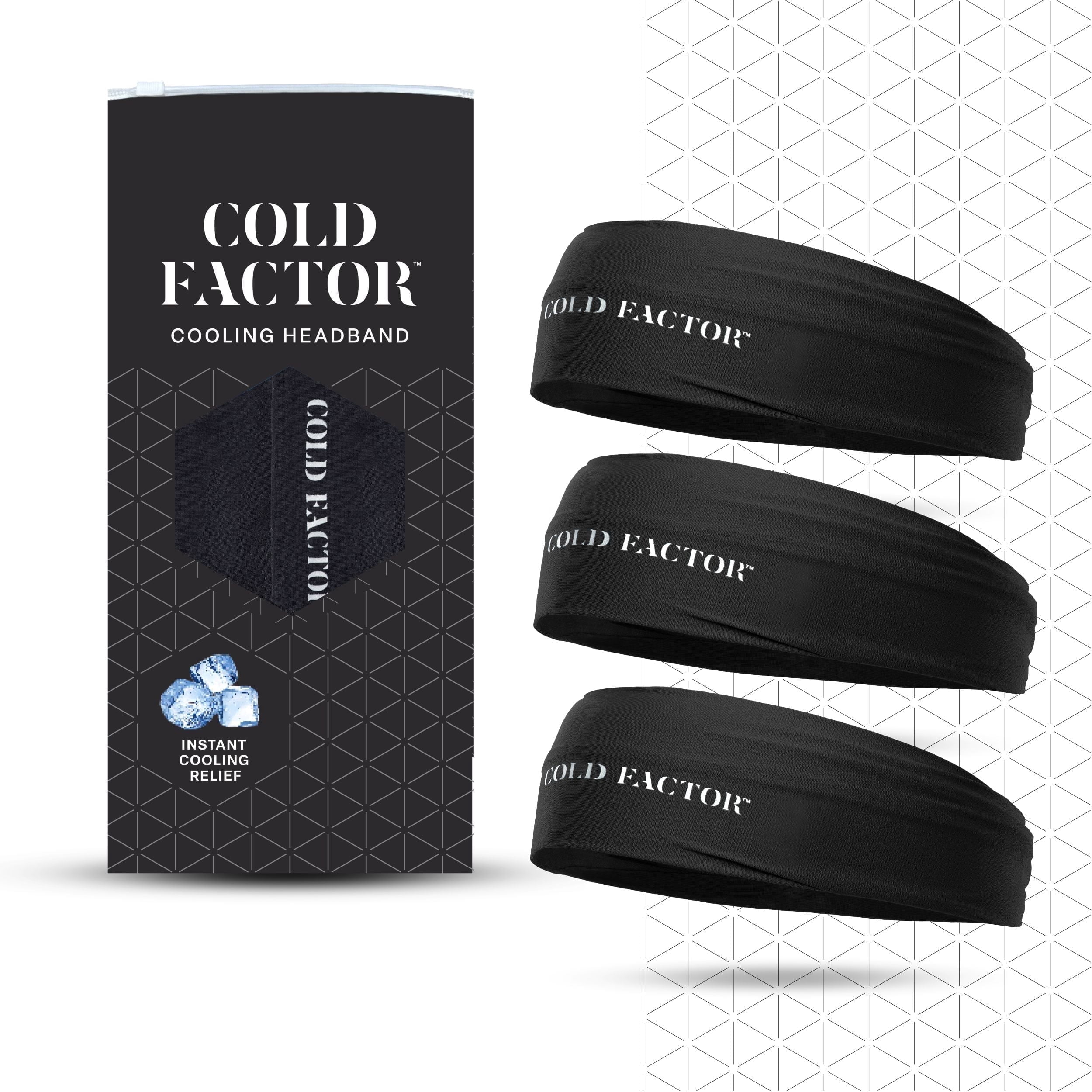 Cold Factor, Instant Cooling Headband, 3 Pack, Gray, Sweat  display picture 1