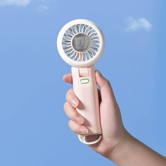 Instant Cooling Neck & Desk Fan with Cooling Pad | Foldable Hands-Free Mini USB Fan | Quiet 5-Speed Portable Cooling Device for Face, Makeup, Travel, Gym, Outdoor – 2000mAh Rechargeable Battery