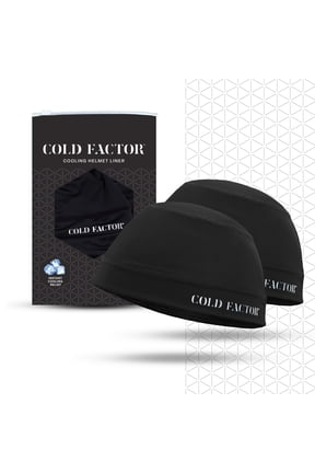 Instant Cooling Unisex UV Skullcap and Helmet Liner, Black | 2-Pack