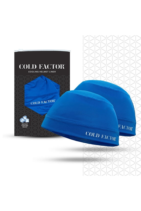 Instant Cooling Unisex UV Skullcap and Helmet Liner, Blue | 2-Pack