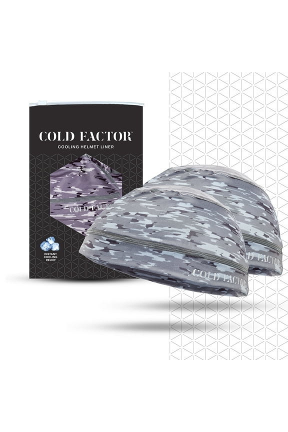 Instant Cooling Unisex UV Skullcap and Helmet Liner, Camo | 2-Pack
