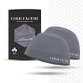 thumbnail image 1 of Cold Factor Cooling Instant Unisex Cooling UV Skullcap and Helmet Liner, Gray | 2-Pack, 1 of 7