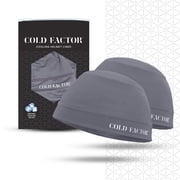 Cold Factor Cooling Instant Unisex Cooling UV Skullcap and Helmet Liner, Gray | 2-Pack