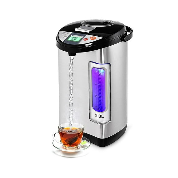 Instant Electric Hot Water Boiler and Warmer, 5-Liter LCD Water Pot with Lock, Stainless Steel Hot Water Dispenser with 5 Stage Temperature Settings for Home, Kitchen, Restaurant and Apartment