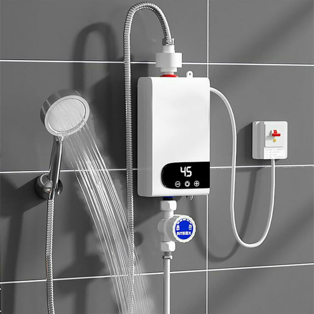 Instant Electric Hot Water Heater for Bathroom Kitchen Camping 3500w Small Frequency Conversion Constant Temperature Bath & Shower Artifact