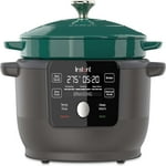 Instant Electric Round Dutch Oven, 6-Quart 1500W, From the Makers of Instant Pot, 5-in-1: Braise, Slow Cook, Sear/Saut'e, Cooking Pan, Food Warmer, Enameled Cast Iron, Included Recipe Book, Green