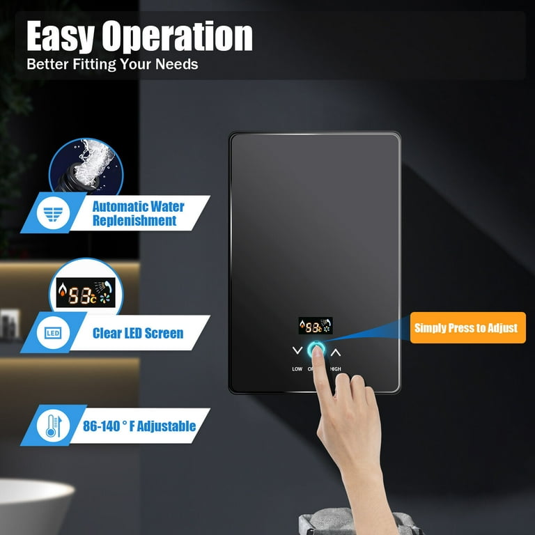 Instant Electric Tankless 6500W Home Hot Water Heater Whole House