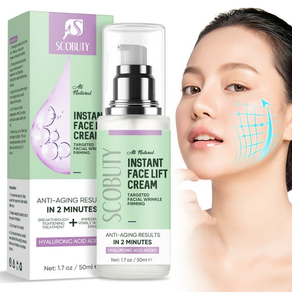 Instant Face Lift Cream, Temporary Skin Lifting Face Cream, Effective Smooth Fine Lines, Wrinkles & Visibly Hide Loose Sagging Skin