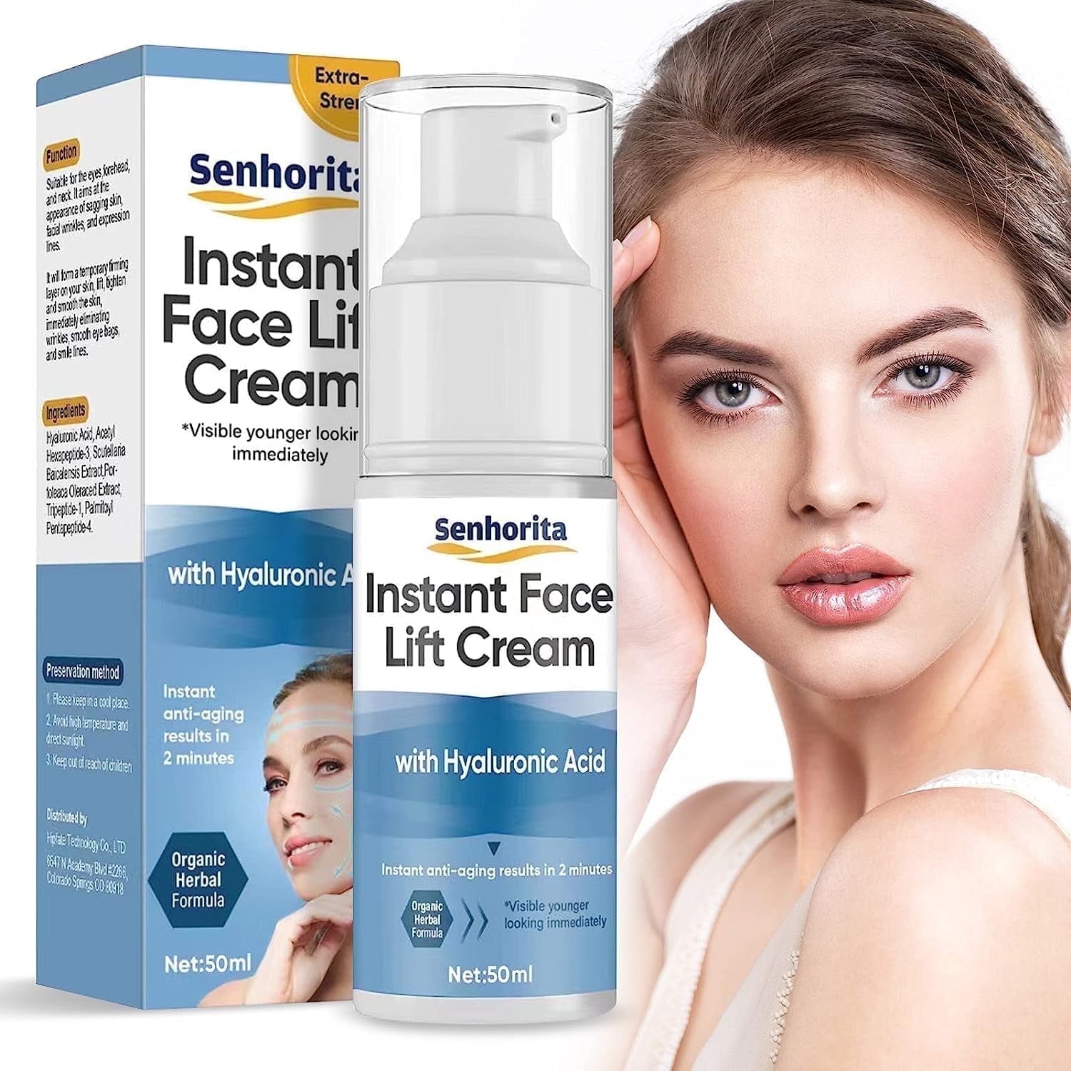 Walmart promo code:  Instant Face Lift Cream, Tightens Fine Lines, Wrinkles, Firms Loose Skin for Face, Neck