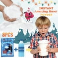 thumbnail image 1 of Instant Fake Snow Powder (8 Piece Pack, Lightweight & Easy To Use), Super Absorbant Expansion Formula For Christmas & Wedding Decorations, Water-Activated Artificial Snow For, 1 of 2
