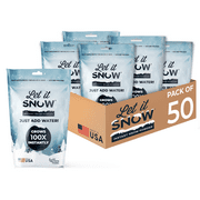Instant Fake Snow for Slime Made in USA Safe & Easy Artificial Snow Powder Instant Snow Crafts for Christmas Decorations, Slime Making, Photography Props, etc., Makes 50 Gallon, Made in the USA