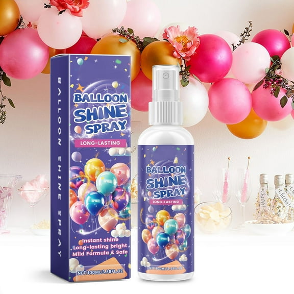 Instant Glossy Balloon Shine Spray Long Lasting Glitter Latex Balloon Spotless Aerosol for Outdoor Decor