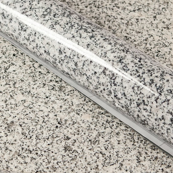 Instant Granite 36” x 72” Luna Pearl Marble Design Vinyl Laminate ...