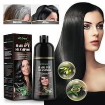 Instant Hair Color Shampoo for Gray Hair,3 in 1 Black Hair Dye Shampoo,Herbal Coloring in Minutes for Women & Men,16.9 fl.oz