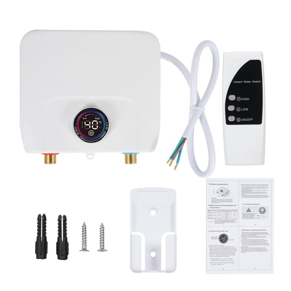 Instant Heater,6500w 220v On Demand Display On Water Heater Tankless 220v Constant Temperature With Remote
