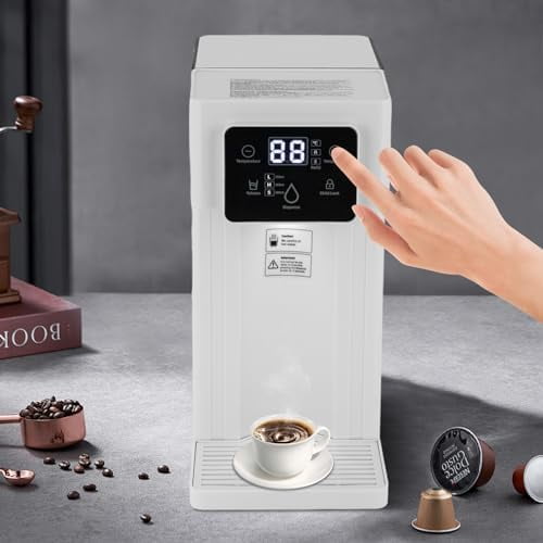 Instant Hot Water Dispenser, 3L/0.79gal Electric Tea Kettle, Large Water Boiler Maker, 3s Quick Heating&Variable Presets Temperatures, with Child Locks & Night Lights, 1500W White