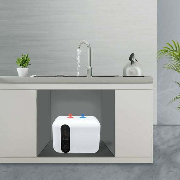 Instant Hot Water Heater Under Sink, Electric Tankless Water Heater 110v 1500w, Electric On Demand Water Heater For Kitchen Bathroom, 10L