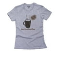 thumbnail image 1 of Instant Human Just Add Coffee - Hilarious Women's Cotton Grey T-Shirt, 1 of 2