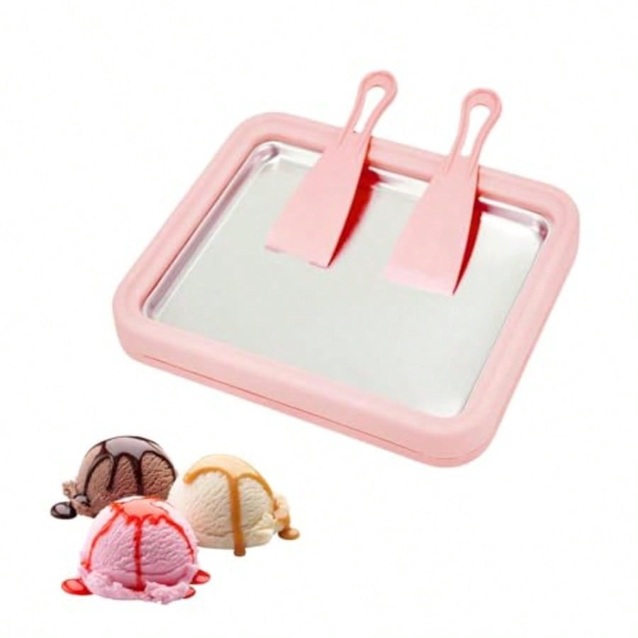 Instant Ice Cream MakerRolled Ice Cream Maker Soft Serve Ice Cream maker Perfect for Frozen Yogurt and More! stainless steel ice cream roll machine for home us.