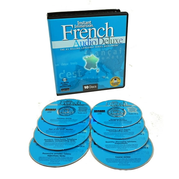 Instant Immersion Learn to Speak French Language on 8 Audio CDs (Salut, Au revoir, Oui, Non, Manger, Dormir)