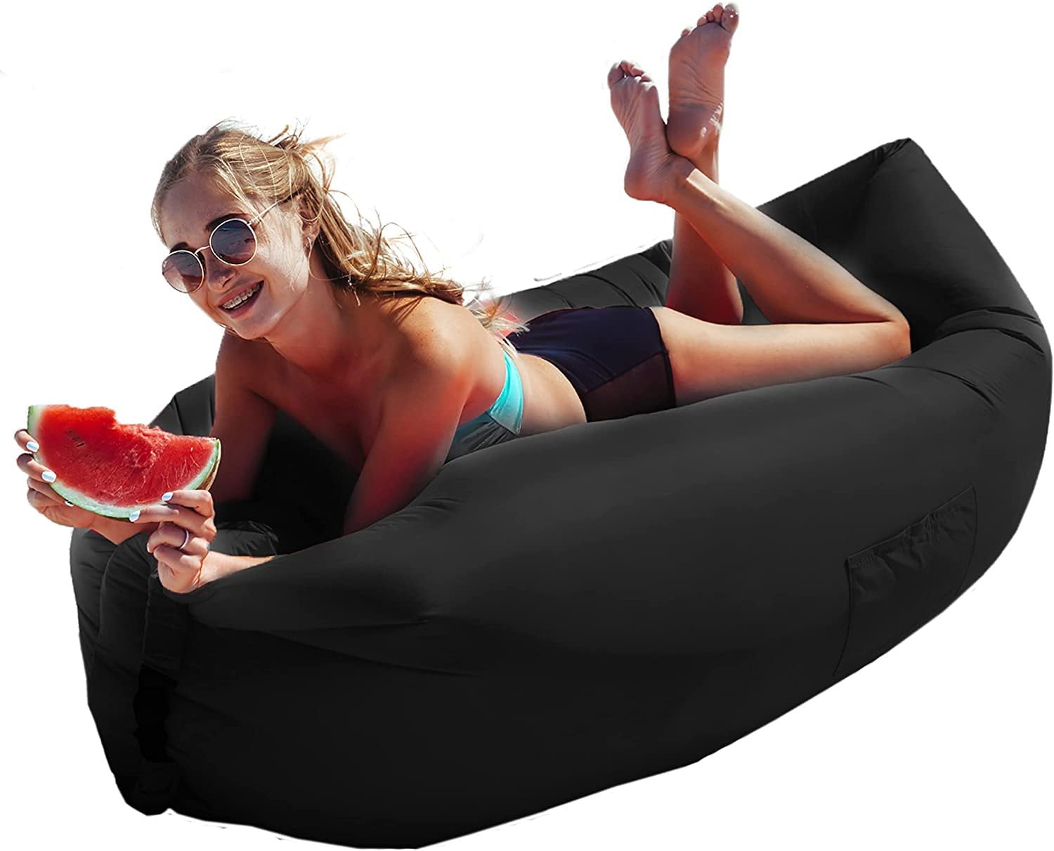 Instant Inflatable Couch Portable Air Sofa Hammock Couch in a Pouch