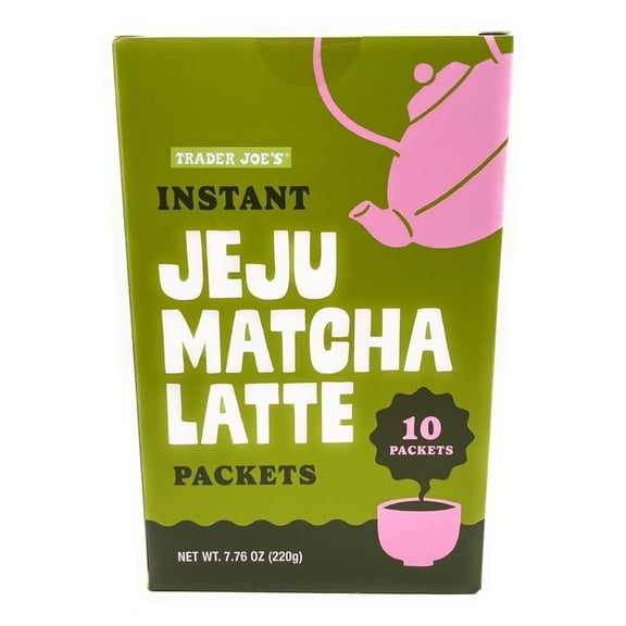 Instant JEJU Matcha Latte Packets Made with Green Tea, Sweet and Smooth Matcha Latte, Trader Joe 7.76oz/220g 1 Box