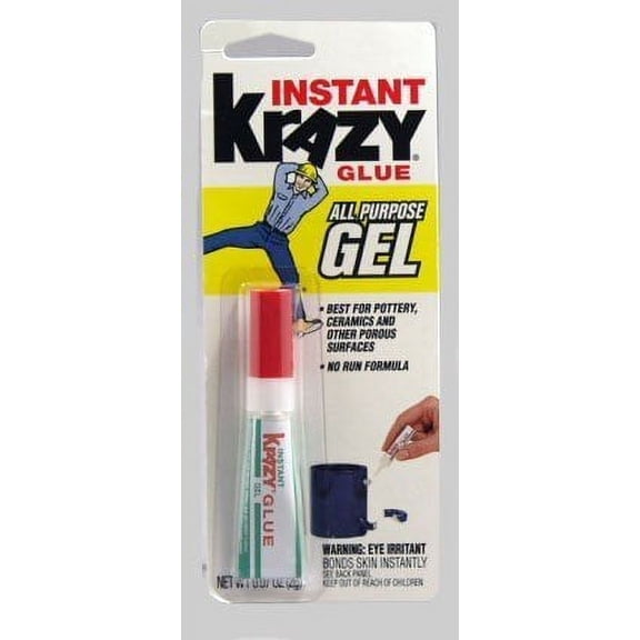 Elmer's Krazy Glue All Purpose Gel - Gel Adhesive - Pack of 24, 0.07 oz Each Residential Use, Standard Application