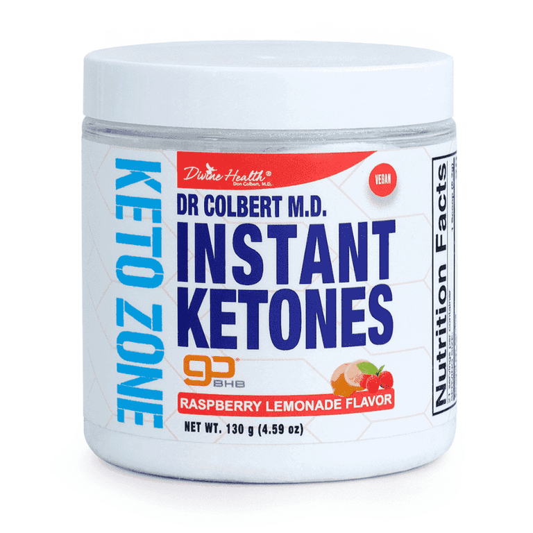 Dr. Colbert, MD Instant Ketones Powder | Raspberry Lemonade | Keto