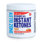 Dr. Colbert, MD Instant Ketones Powder | Raspberry Lemonade | Keto Zone | Divine HEalth | Recommended in The Keto Zone Diet Book | GoBHB | Exogenous BHB Ketone Salts | 4.59oz | 21 Servings