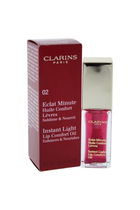 Instant Light Lip Comfort Oil - # 02 Raspberry by Clarins for Women - 0.1 oz Lip Oil