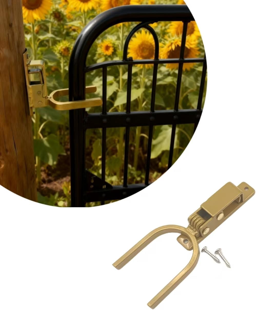 Lockin Gate Instant Locking Gate Latch, Heavy-Duty Automatic Spring Lock, One-Hand ...