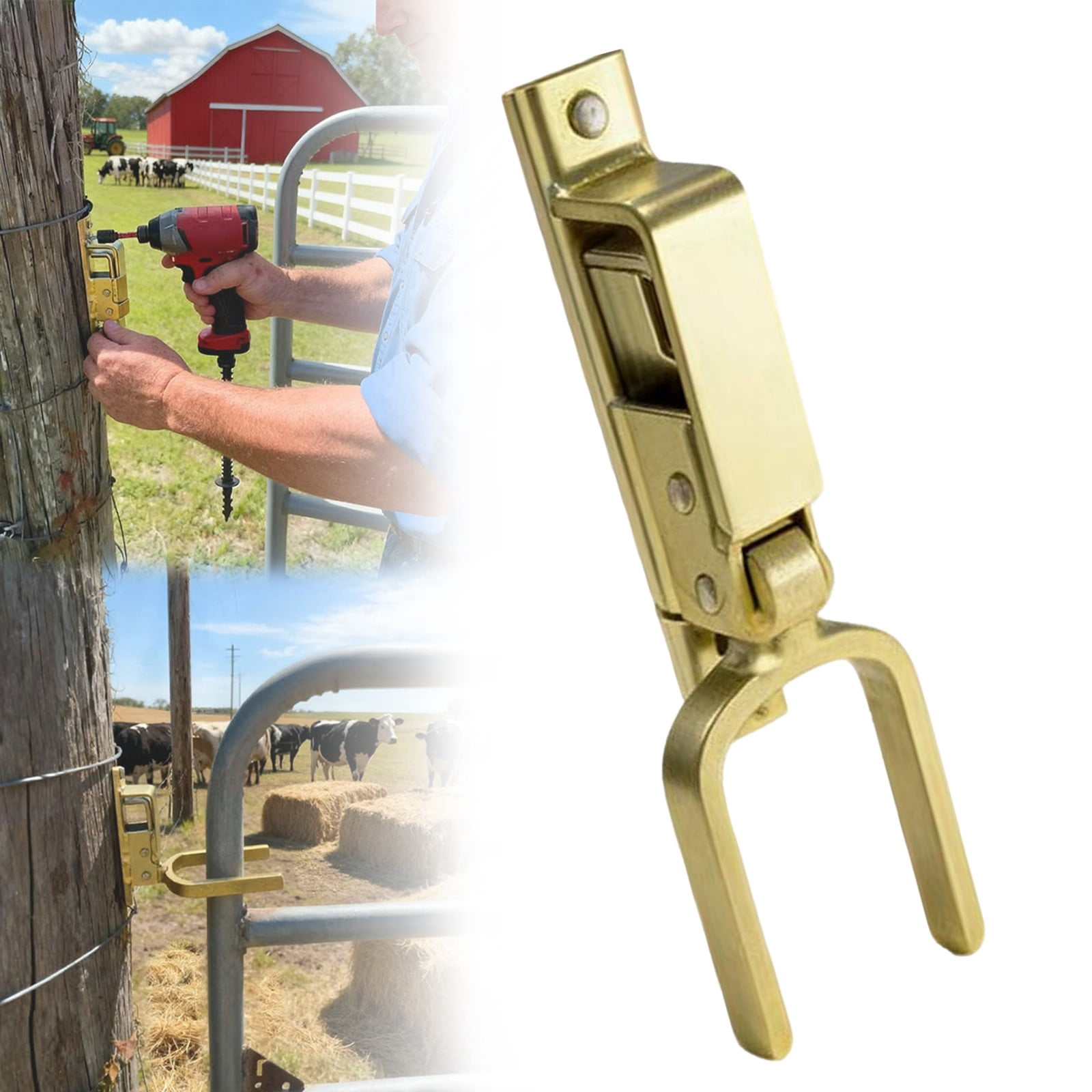 Pipe Latch Instant Locking Gate Latch, Heavy Duty One-Hand Gate Latch for Farm ...
