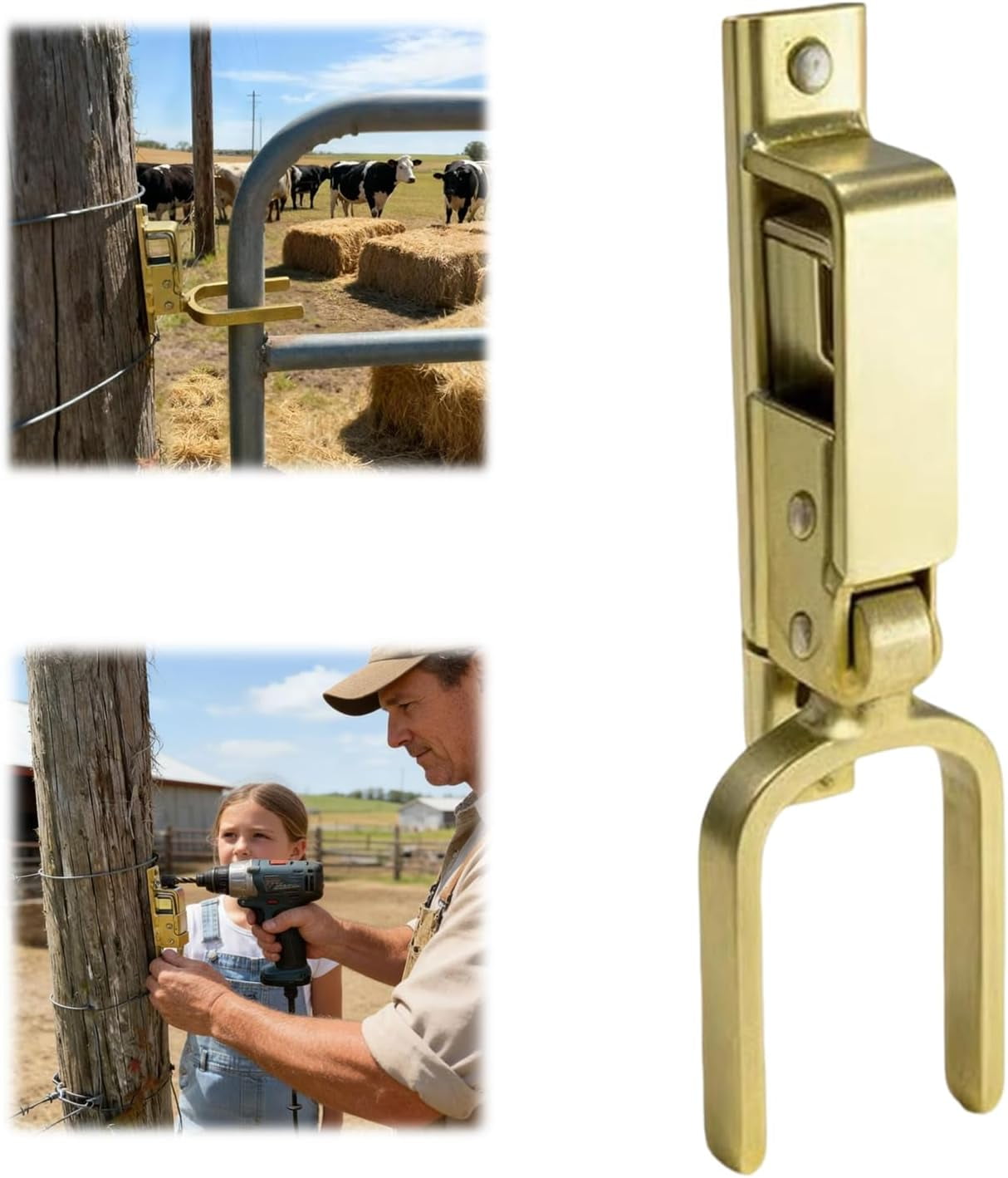 Instant Locking Gate Latch, Heavy-Duty Rust-Resistant Steel Automatic ...