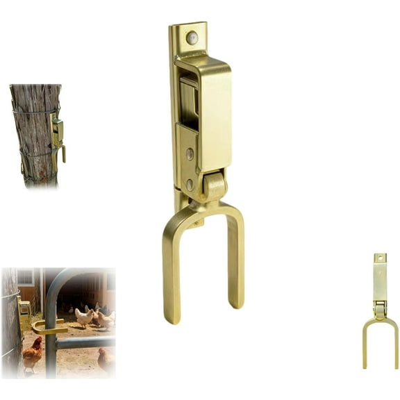Instant Locking Gate Latch One Hand Gate Latch, Automatic Spring Lock, Easy Install Gates Latchs for Outdoor Farm, for Wood Metal Pipe Gates, Ranch & Backyard (1 PCS)