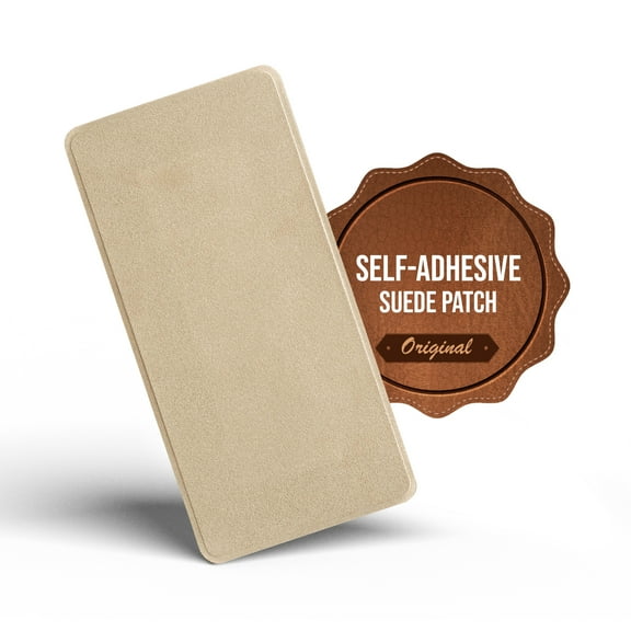 Instant MastaPlasta Suede Premium Repair Patch. Beige Suede 8in x 4in /20cm x 10cm. Premium Self-Adhesive Suede Upholstery Patches for Sofas, Car Interiors, Bags, Shoes & More