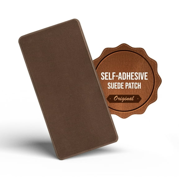 Instant MastaPlasta Suede Premium Repair Patch. Brown Suede 8in x 4in /20cm x 10cm. Premium Self-Adhesive Suede Upholstery Patches for Sofas, Car Interiors, Bags, Shoes & More