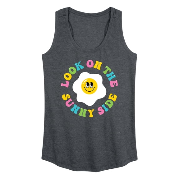Instant Mesaage - Inspirational - Look On The Sunny Side - Women's Racerback Tank Top