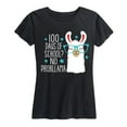 thumbnail image 1 of Instant Message - 100 Days Of School No Probllama Teacher Shirt - Women's Short Sleeve Graphic T-Shirt, 1 of 5