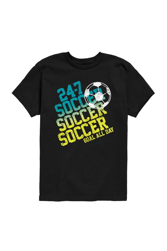 - 24/7 Soccer - Youth Boys Short Sleeve Graphic T-Shirt
