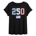 thumbnail image 1 of Instant Message - 250 Americana Quilt - Juniors Oversized Graphic T-Shirt, 1 of 5