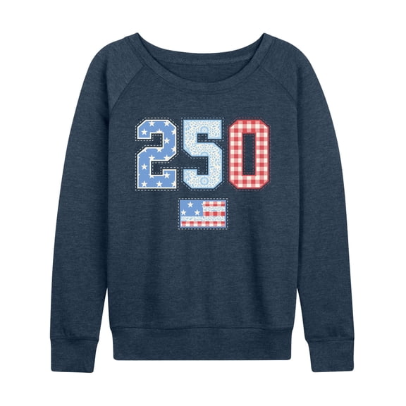 Instant Message - 250 Americana Quilt - Women's French Terry Long Sleeve Pullover