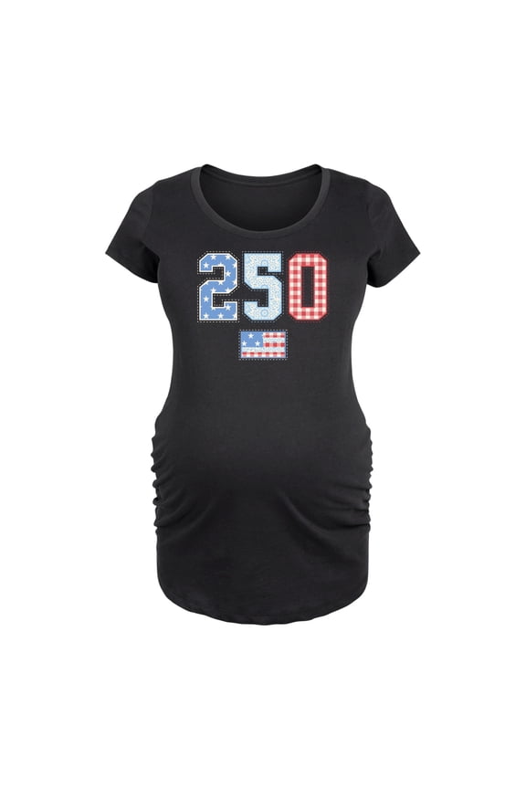 - 250 Americana Quilt - Women's Maternity Scoop Neck Graphic T-Shirt