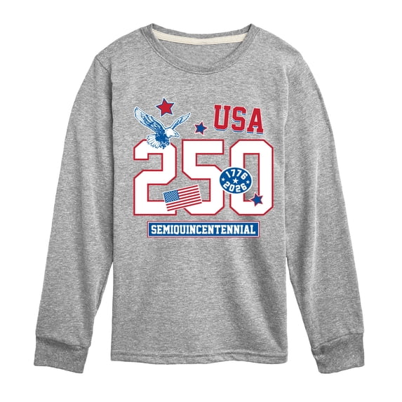 Instant Message - 250 USA Patches Long Sleeve Graphic T-Shirt