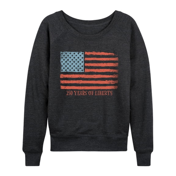 Instant Message - 250 Years of Liberty Flag - Women's French Terry Long Sleeve Pullover